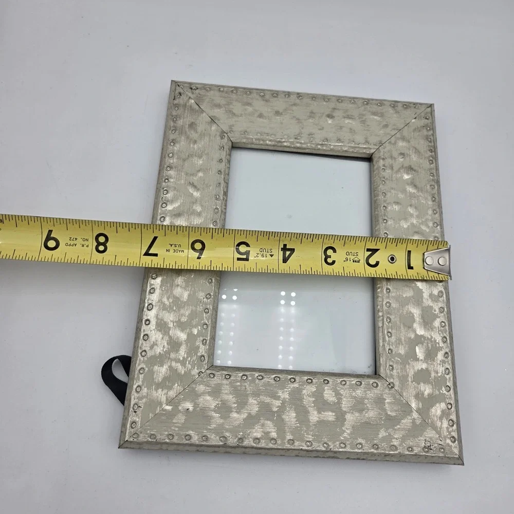 Vintage Sheffield Home Hammered Metal Silver-toned Velvet 6